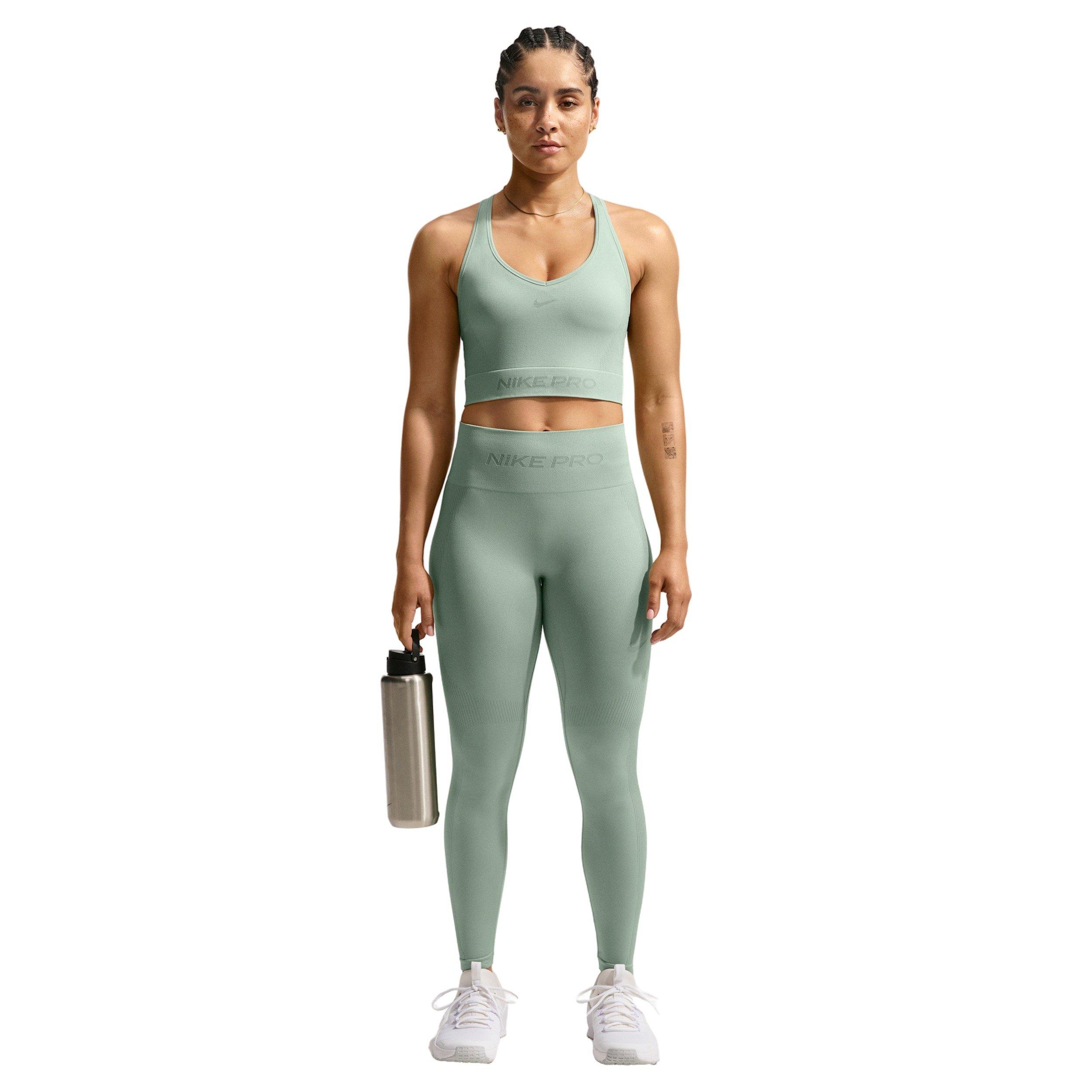 Nike Women's Pro Seamless High-Waisted 7/8 Leggings - Steam Green - STEAM GREEN